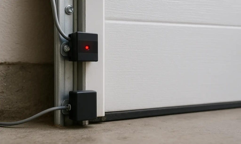 garage door reverse before closing safety sensor