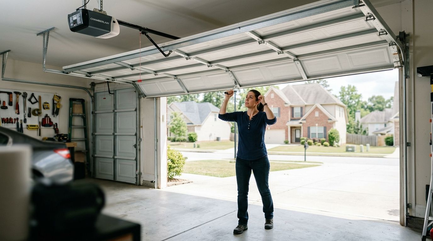 garage door shake when opening balance test